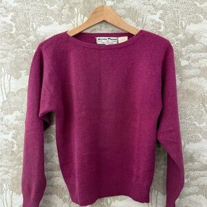 JEANNE PIERRE Raspberry Crewneck Sweater